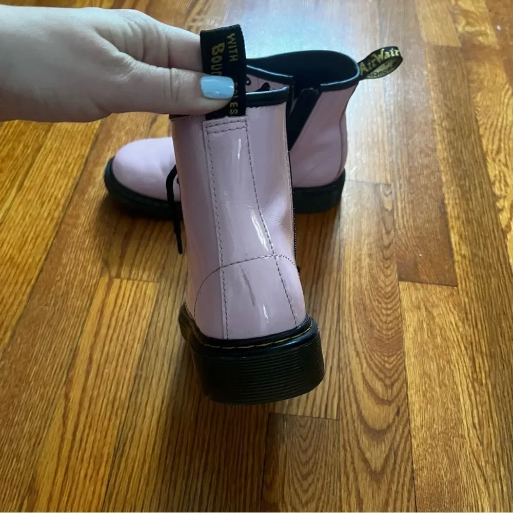 Girls doc Marten pink boots shoes size 4